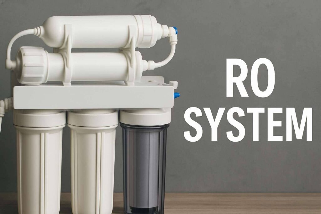 Technician installing RO water purifier